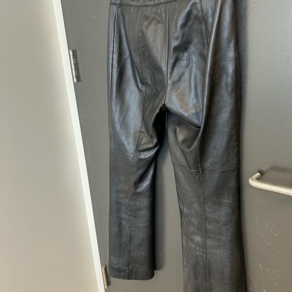 Danier size 8 Black Leather Pants in good condition- minor wear throughout. - Picture 6 of 13